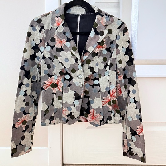 Sisley Jackets & Blazers - Vintage Sisley Corduroy Floral Jacket (Size IT 40 | US 4)